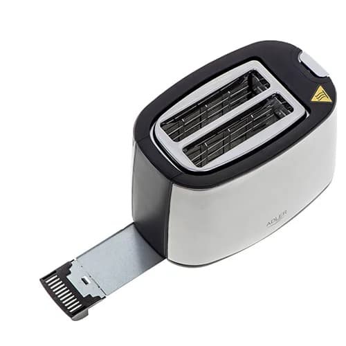 Adler   Toaster   AD 3214   Power 750 W   Number of slots 2   Housing material Stainless steel   Silver - Image 6
