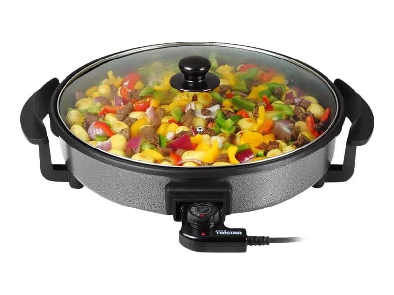 Tristar Multifunctional grill pan PZ-2964 Diameter 40 cm Grill 1500 W Lid included Fixed handle Black - Image 4