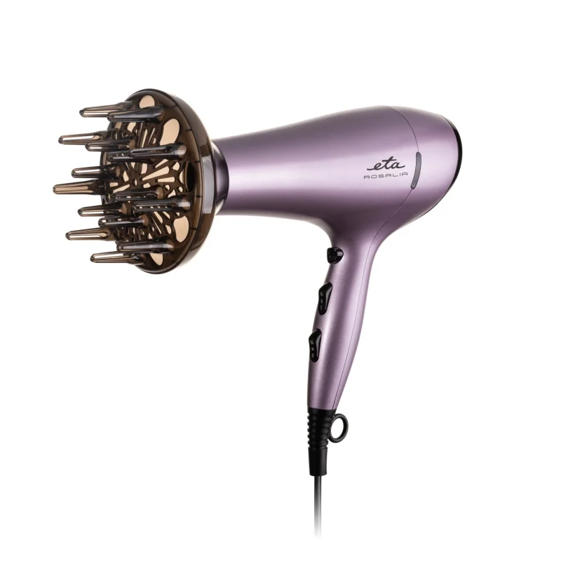 ETA Hair Dryer ETA431990000 Rosalia 2200 W Number of temperature settings 3 Ionic function Diffuser nozzle Purple - Image 5