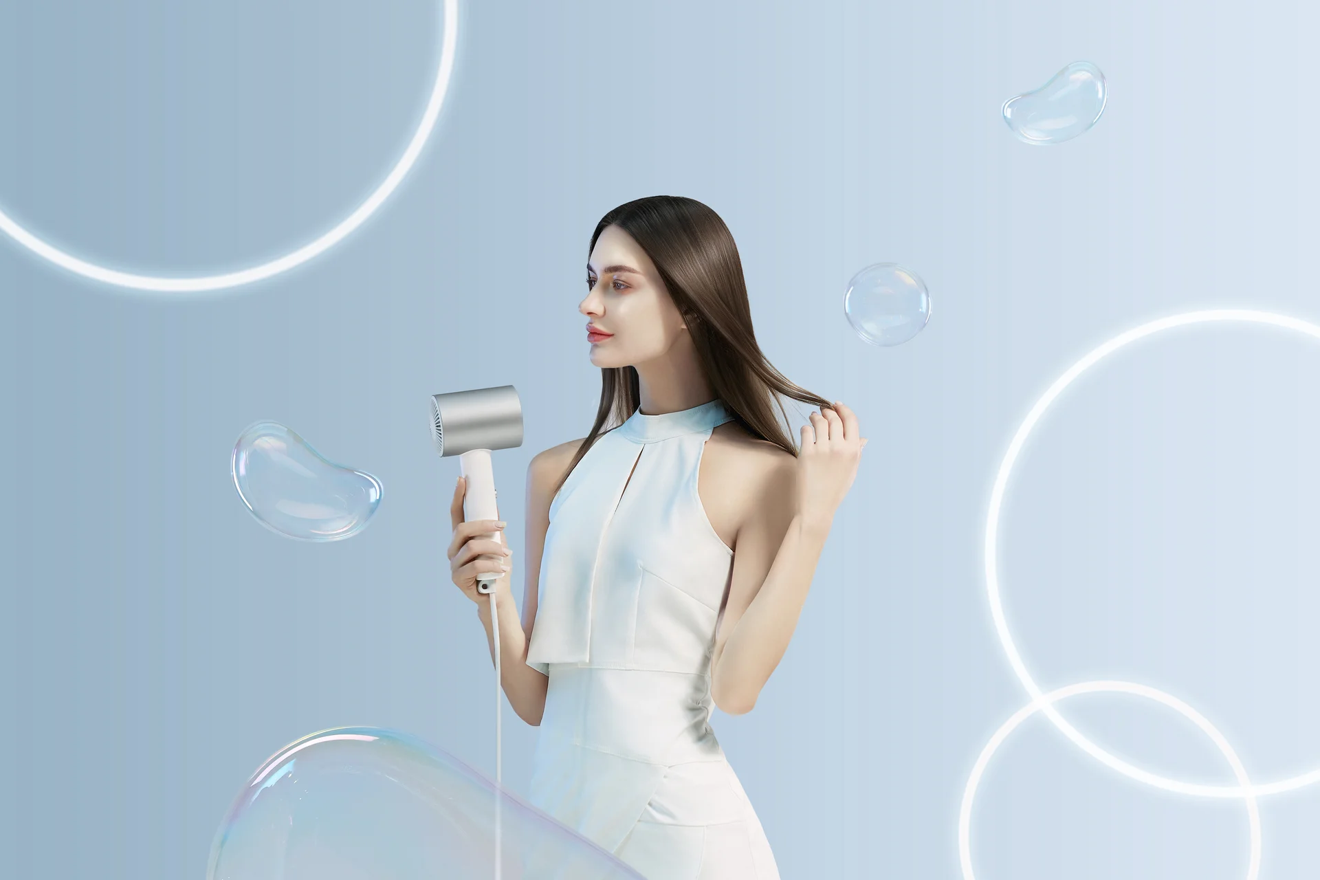 Xiaomi   Water Ionic Hair Dryer   H500 EU   1800 W   Number of temperature settings 3   Ionic function   White - Image 8