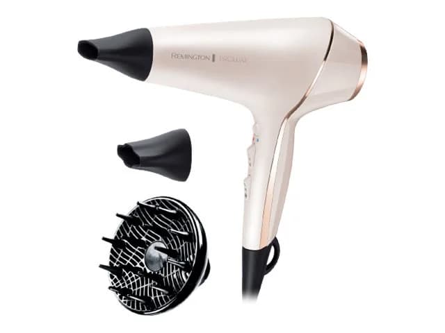 Remington   Hair dryer   ProLuxe AC9140   2400 W   Number of temperature settings 3   Ionic function   Diffuser nozzle   White/Gold/Black - Image 2