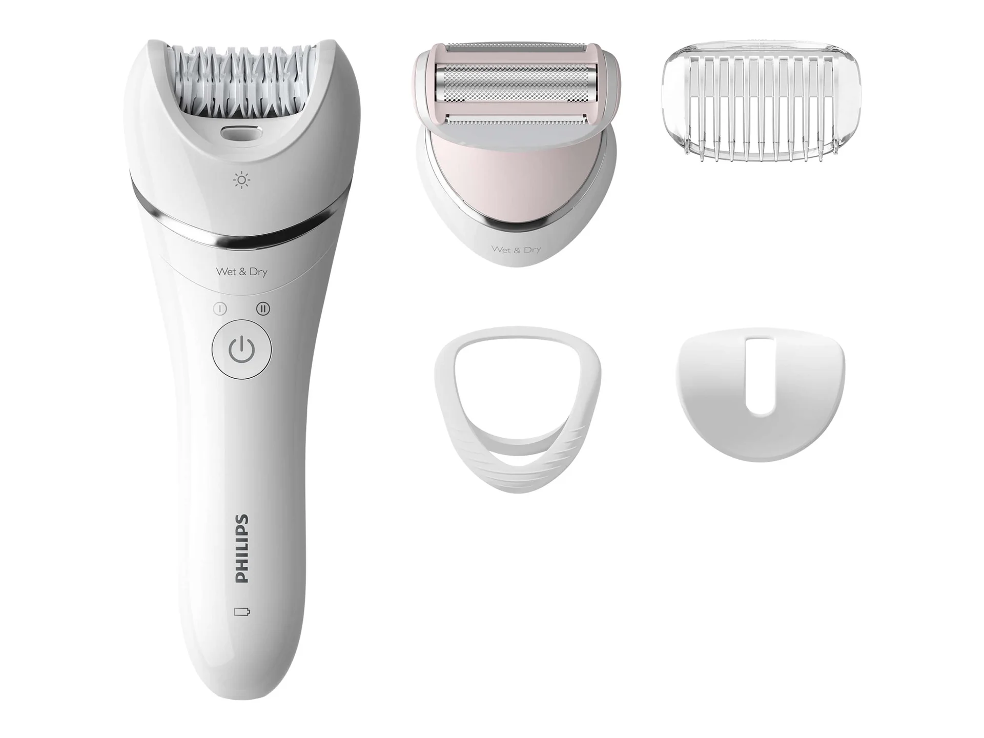 Philips Epilator BRE710/00 Operating time (max) 40 min Number of power levels N/A Wet & Dry White/Pink - Image 4