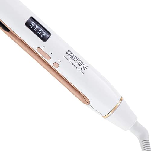 Camry   Professional Hair Straightener   CR 2322   Warranty 24 month(s)   Ceramic heating system   Temperature (min) 150 °C   Temperature (max) 230 °C   50 W   White - Image 6