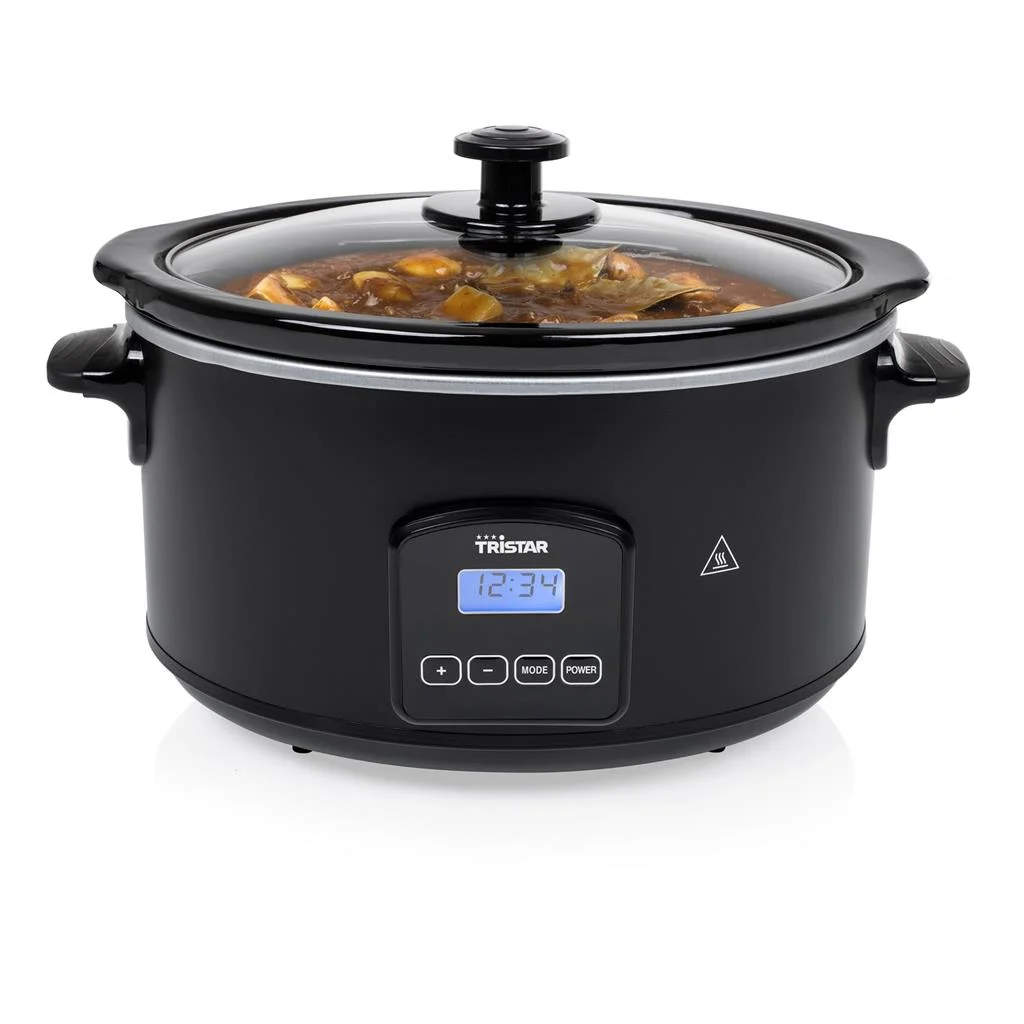 Tristar Digital Slowcooker VS-3920 210 W Stainless steel 4.5 L Number of programs 4 Black - Image 1