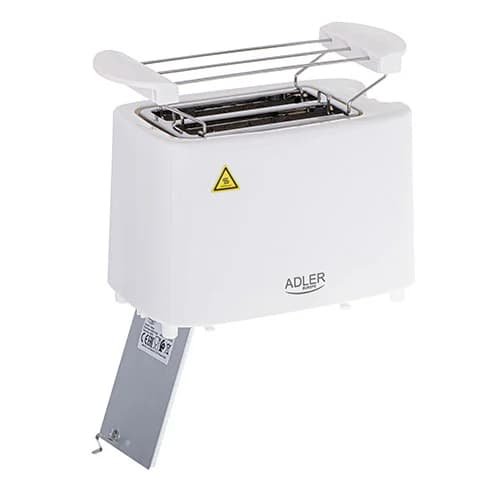 Adler   Toaster   AD 3223   Power 750 W   Number of slots 2   Housing material Plastic   White - Image 5