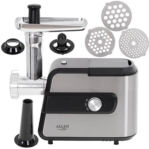 Adler   Meat mincer with a shredder   AD 4813   Silver/Black   600 W   Number of speeds 2   Throughput (kg/min) 1 - Image 5