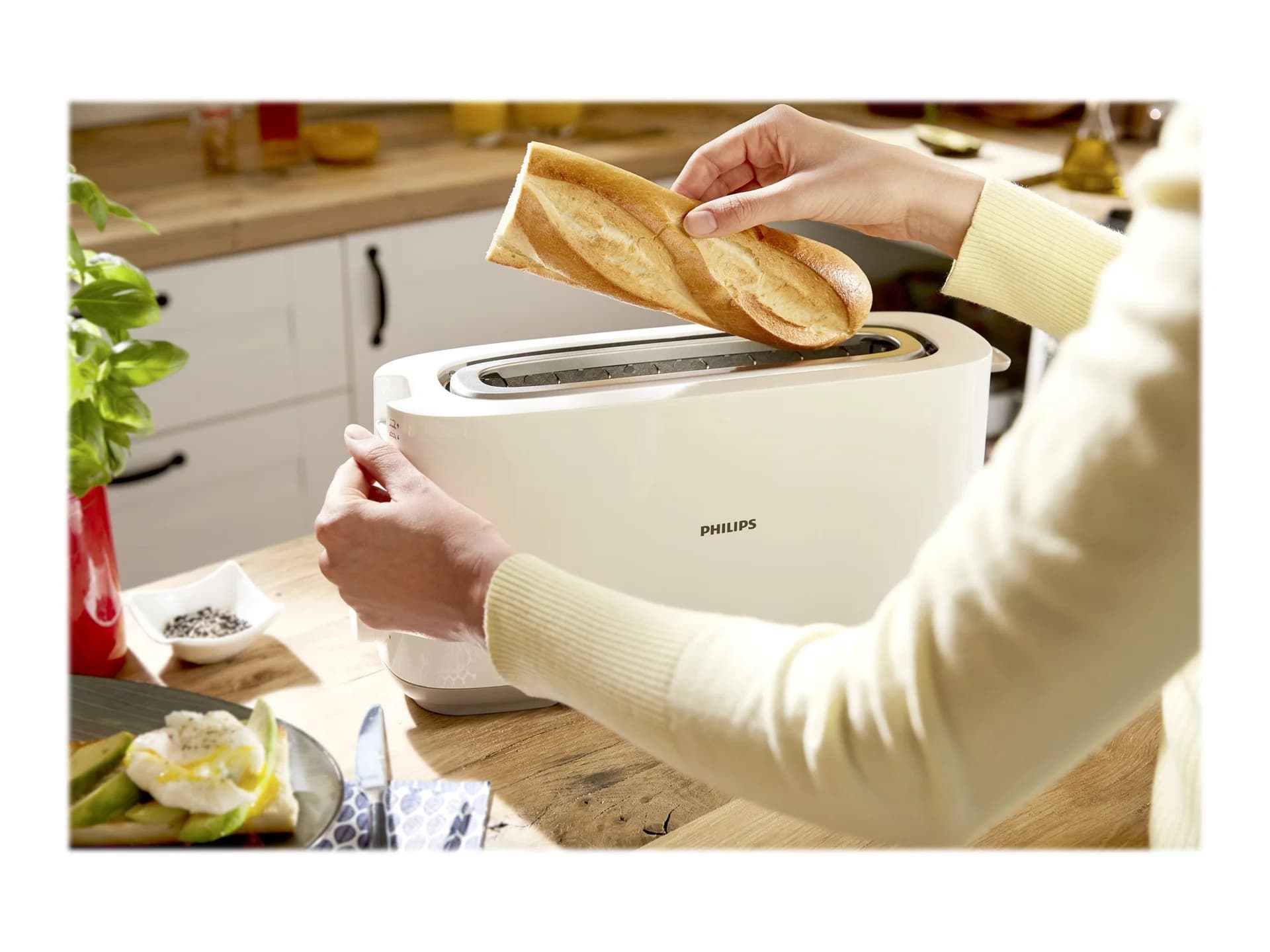 Philips   Toaster   HD2590/00 Daily Collection   Power 870-1030 W   Number of slots 2   Housing material Plastic   White - Image 11