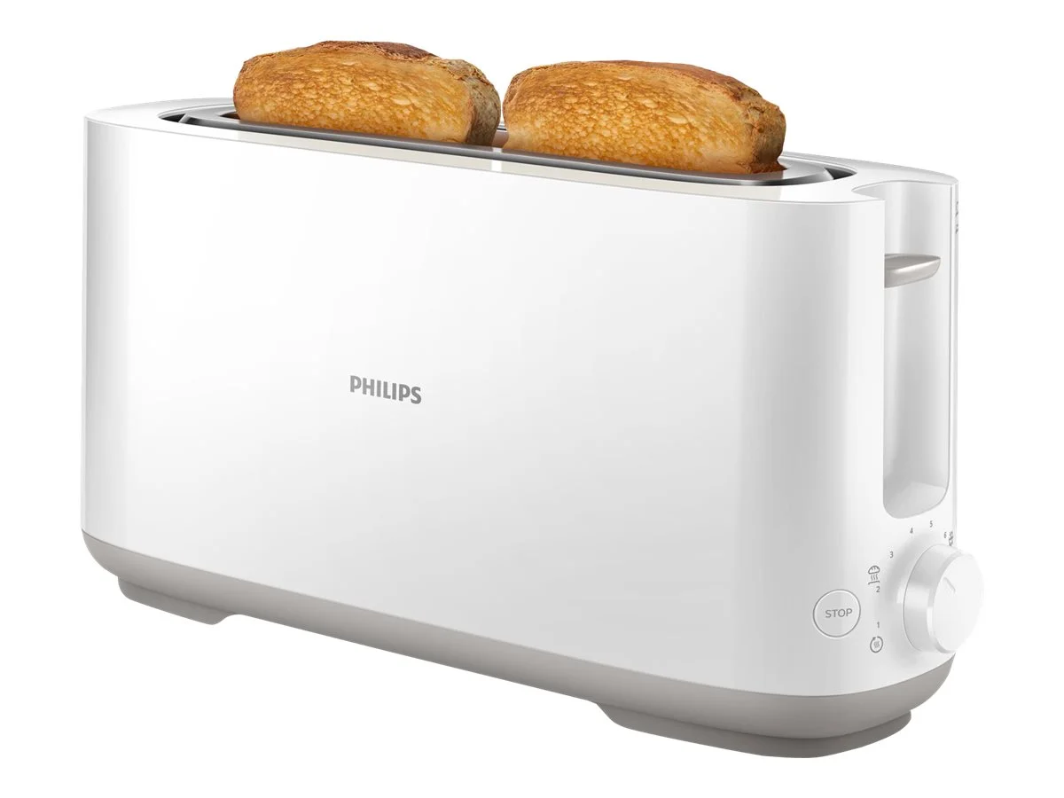 Philips   Toaster   HD2590/00 Daily Collection   Power 870-1030 W   Number of slots 2   Housing material Plastic   White - Image 2