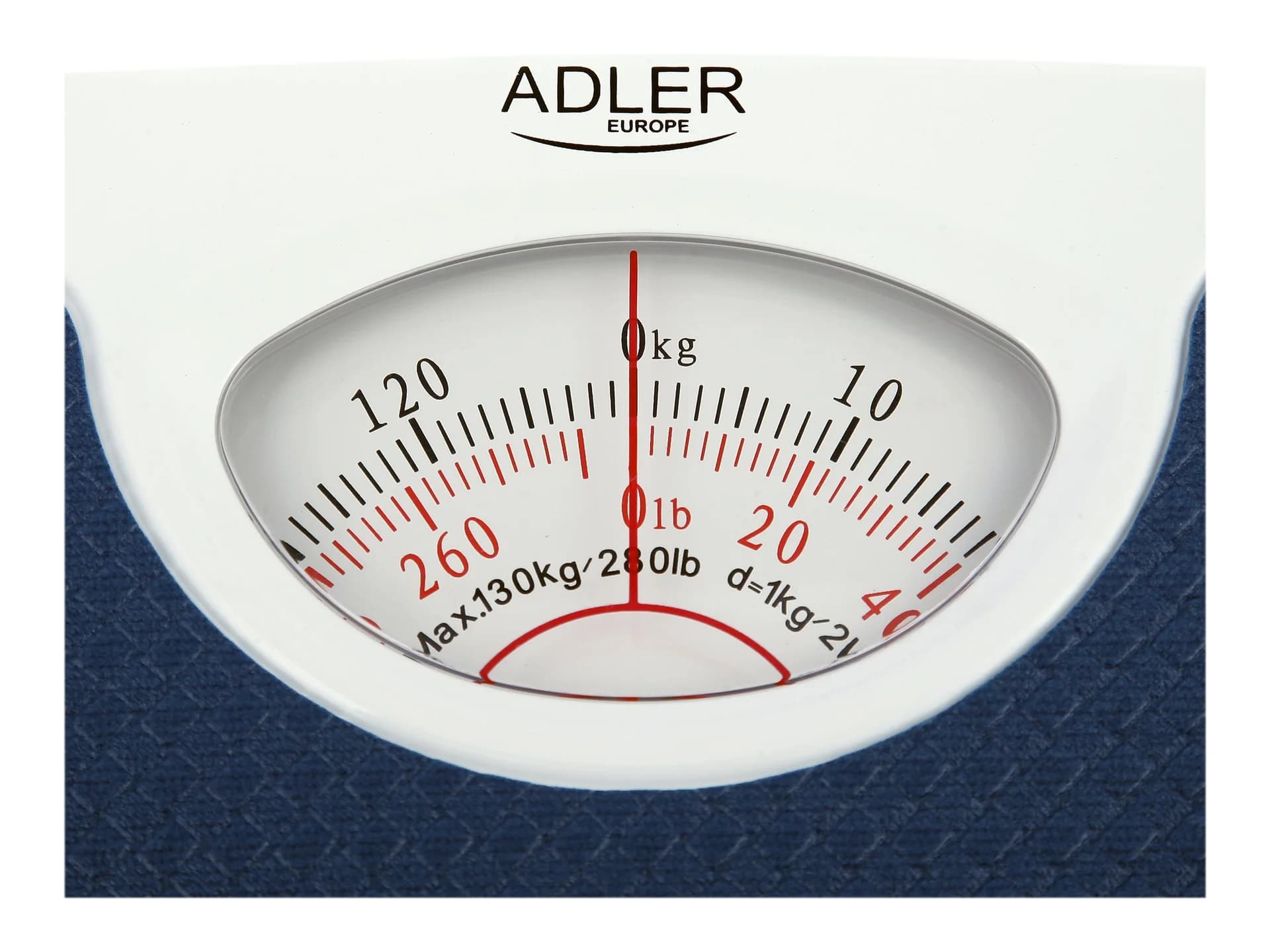 Adler   Mechanical bathroom scale   AD 8151b   Maximum weight (capacity) 130 kg   Accuracy 1000 g   Blue/White - Image 6