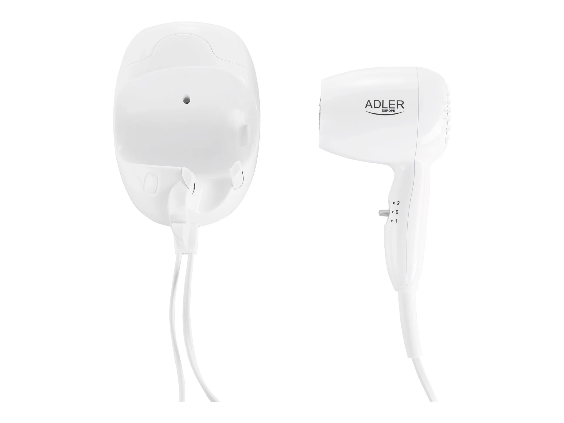 Adler   Hair dryer for hotel and swimming pool   AD 2252   1600 W   Number of temperature settings 2   White - Image 2