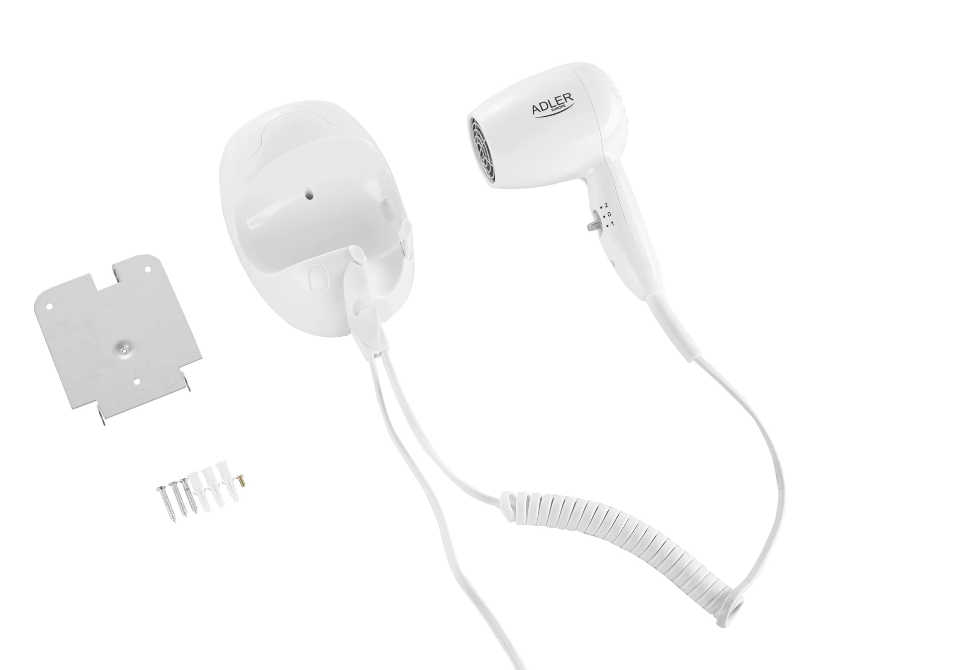 Adler   Hair dryer for hotel and swimming pool   AD 2252   1600 W   Number of temperature settings 2   White - Image 4