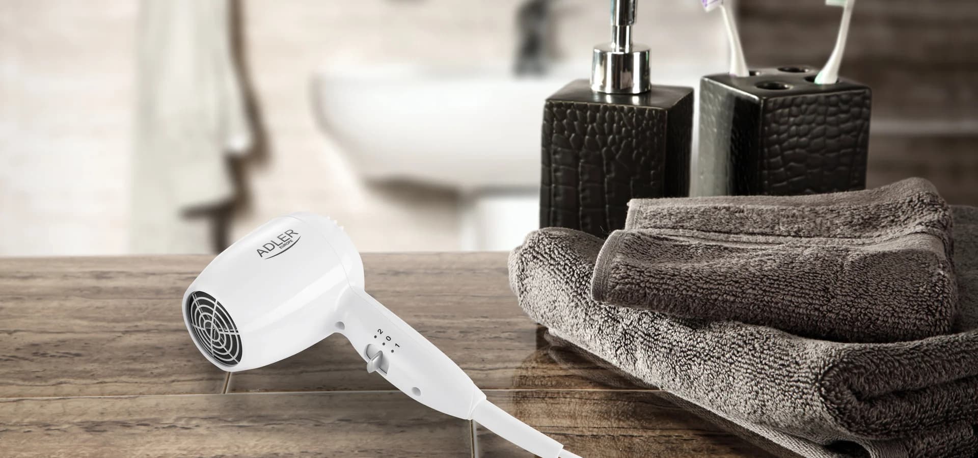 Adler   Hair dryer for hotel and swimming pool   AD 2252   1600 W   Number of temperature settings 2   White - Image 5