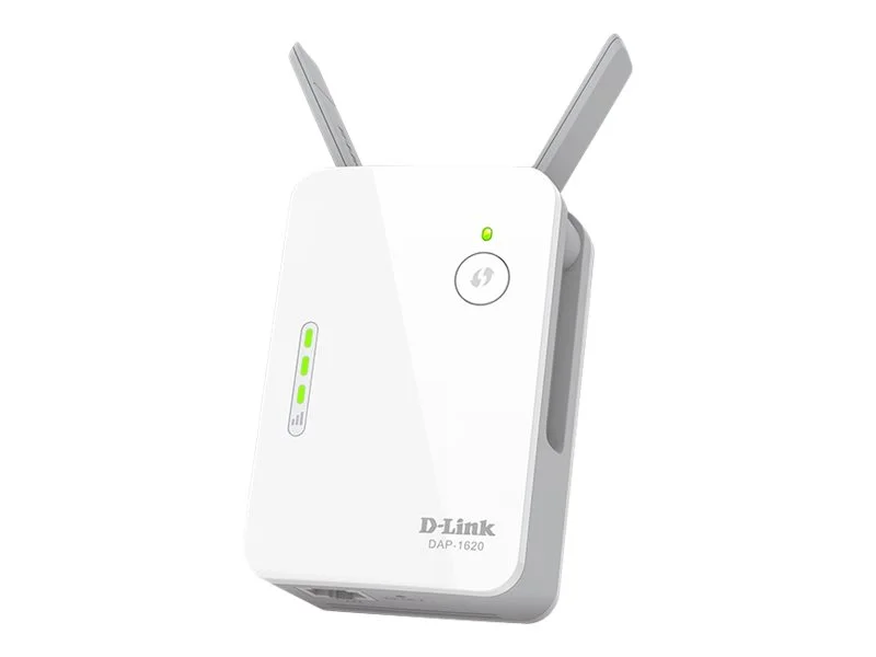 D-Link   AC1300 Wi-Fi Range Extender   DAP-1620   802.11ac   Mesh Support No   400+867 Mbit/s   10/100/1000 Mbit/s   Ethernet LAN (RJ-45) ports 1   No mobile broadband   MU-MiMO No   Antenna type External - Image 9