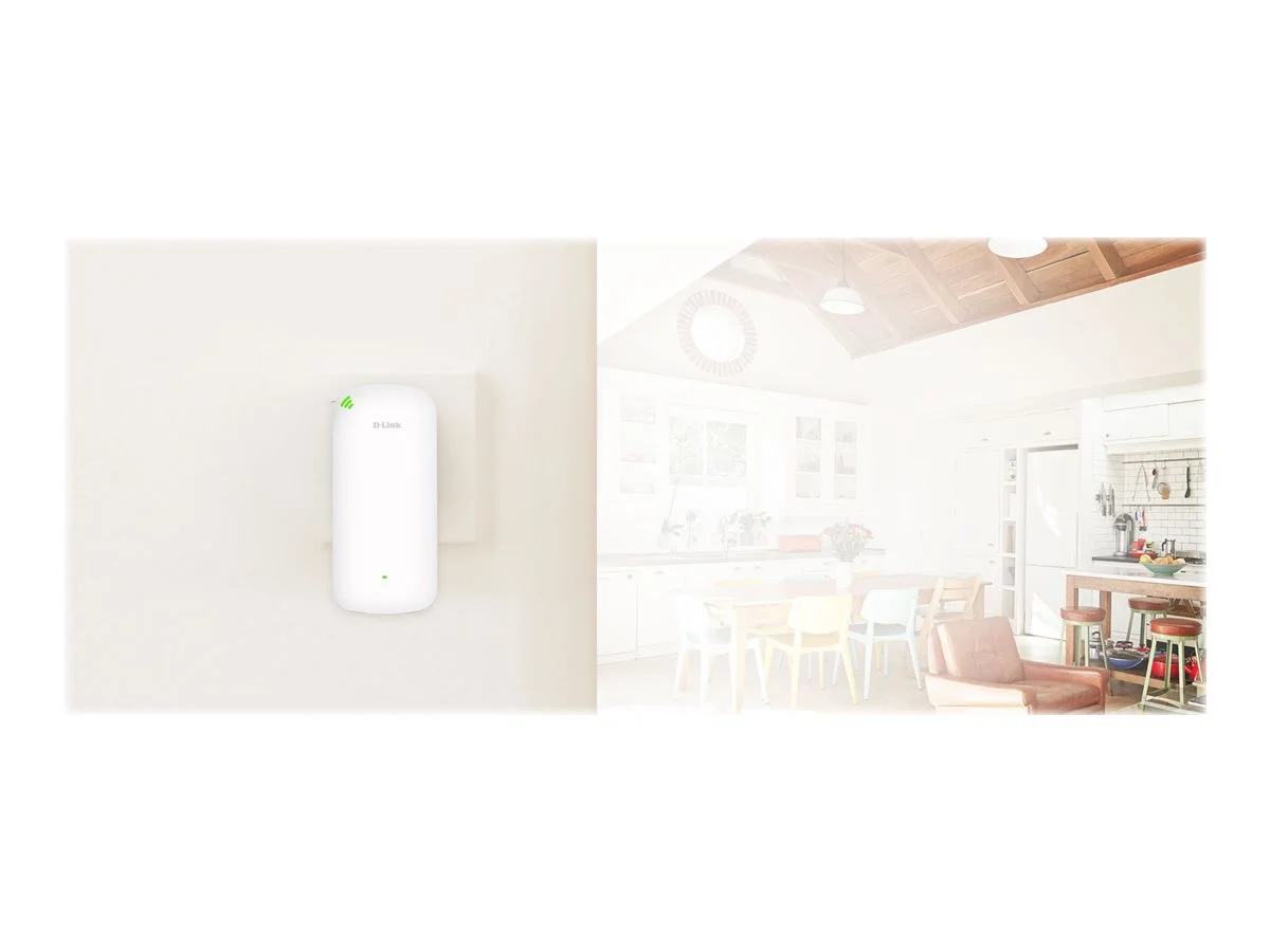 D-Link   AX1800 Mesh Wi-Fi 6 Range Extender   DAP-X1860/E   802.11ac   1200+574 Mbit/s   10/100/1000 Mbit/s   Ethernet LAN (RJ-45) ports 1   No mobile broadband   MU-MiMO Yes   Antenna type 2xInternal - Image 14