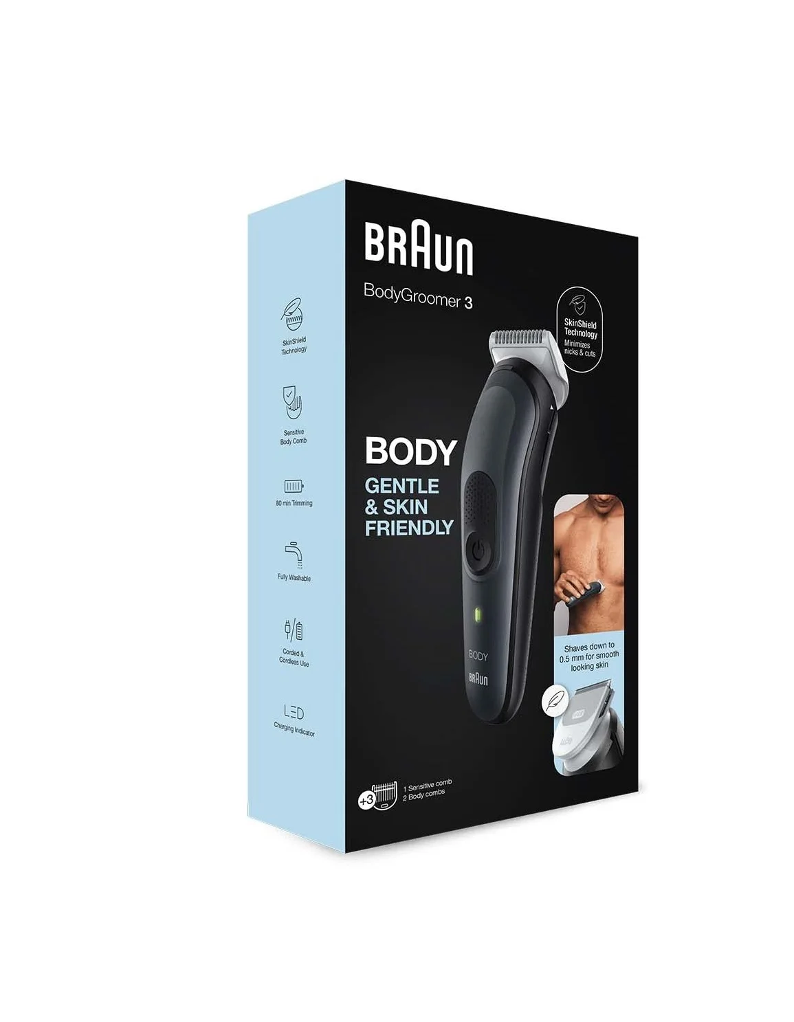Braun Body Groomer BG3340 Cordless and corded Black/Grey - Image 5