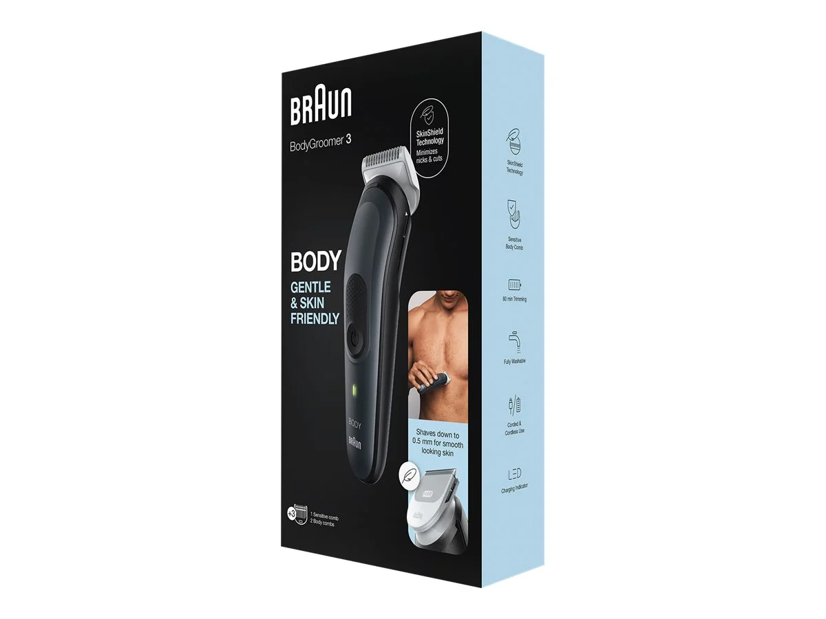 Braun Body Groomer BG3340 Cordless and corded Black/Grey - Image 6
