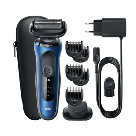 Braun Shaver 61-B1500s Operating time (max) 50 min Wet & Dry Blue/Black - Image 1