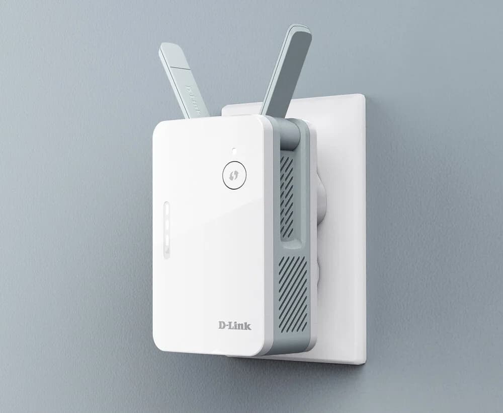 D-Link   AX1500 Mesh Range Extender   E15/E   802.11ac   300+1200  Mbit/s   10/100/1000 Mbit/s   Ethernet LAN (RJ-45) ports 1   No mobile broadband   MU-MiMO Yes   Antenna type 2xExternal - Image 6