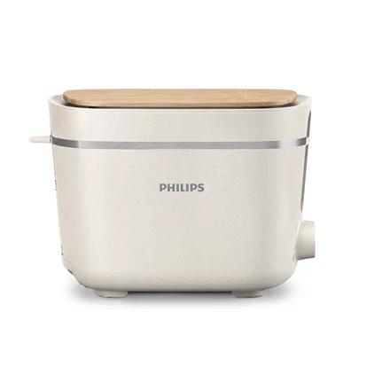 Philips Toaster HD2640/10 Eco Conscious Edition Power 830 W Number of slots 2 Housing material 100% Bio-based plastic Silk White Matt - Image 1
