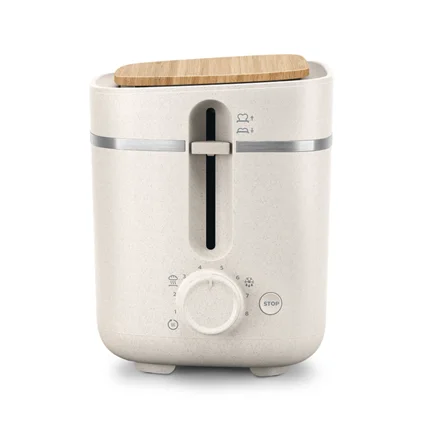Philips Toaster HD2640/10 Eco Conscious Edition Power 830 W Number of slots 2 Housing material 100% Bio-based plastic Silk White Matt - Image 3