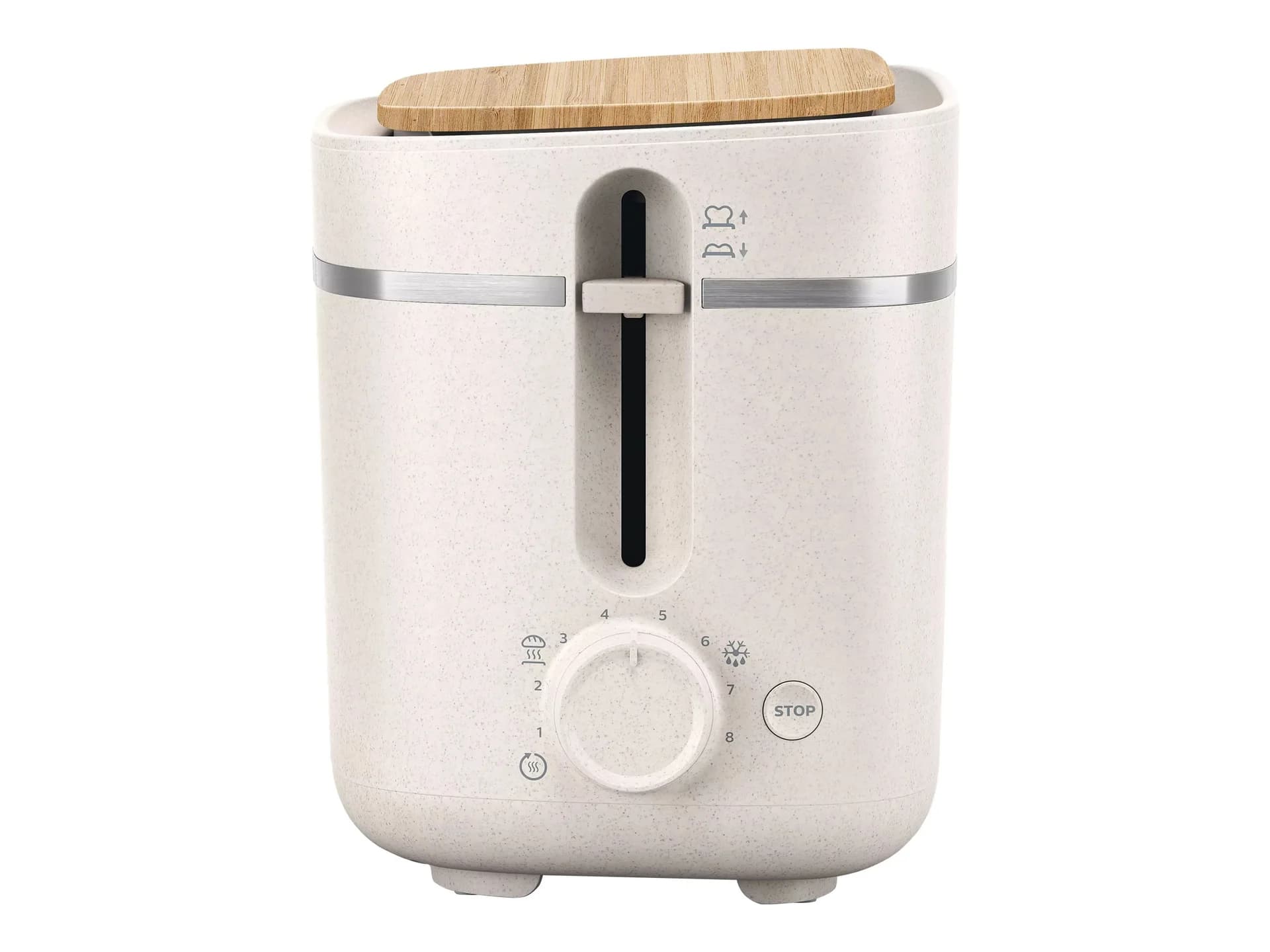 Philips Toaster HD2640/10 Eco Conscious Edition Power 830 W Number of slots 2 Housing material 100% Bio-based plastic Silk White Matt - Image 6