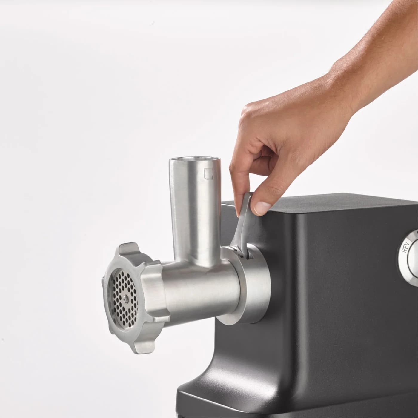 Caso   Meat Grinder   FW 2000   Black   2000 W   Number of speeds 2   Throughput (kg/min) 2.5   3 perforated discs, Shortbread attachment with 4 moulds, Sausage filler, Stuffer, Drip tray - Image 3