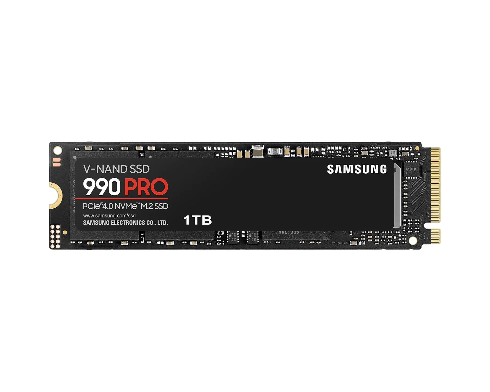 Samsung 990 PRO 1000 GB SSD form factor M.2 2280 Solid-state drive interface PCIe Gen4x4 Read speed 7450 MB/s Write speed 6900 MB/s - Image 1
