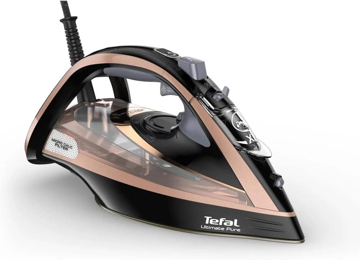 TEFAL Steam Iron FV9845 Steam Iron 3200 W Water tank capacity 350 ml Continuous steam 60 g/min Black/Rose Gold - Image 1