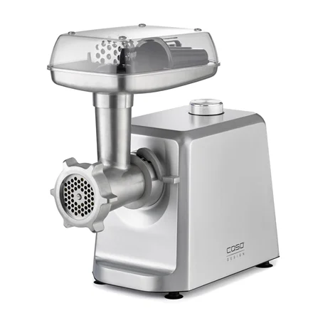 Caso   Meat Mincer   FW 2500   Stainless Steel   2500 W   Number of speeds 2   Throughput (kg/min) 2.5   3 stainless steel cutting plates (3 mm, 5 mm and 8 mm), Sausage filler, Cookie attachment with 4 moulds, Stuffer - Image 1