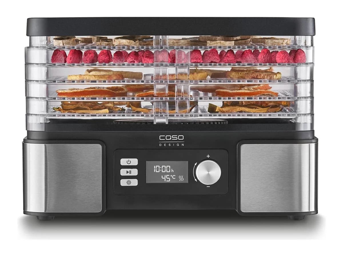 Caso Food Dehydrator DH 450 Power 370-450 W Number of trays 5 Temperature control Integrated timer Black/Stainless Steel - Image 2