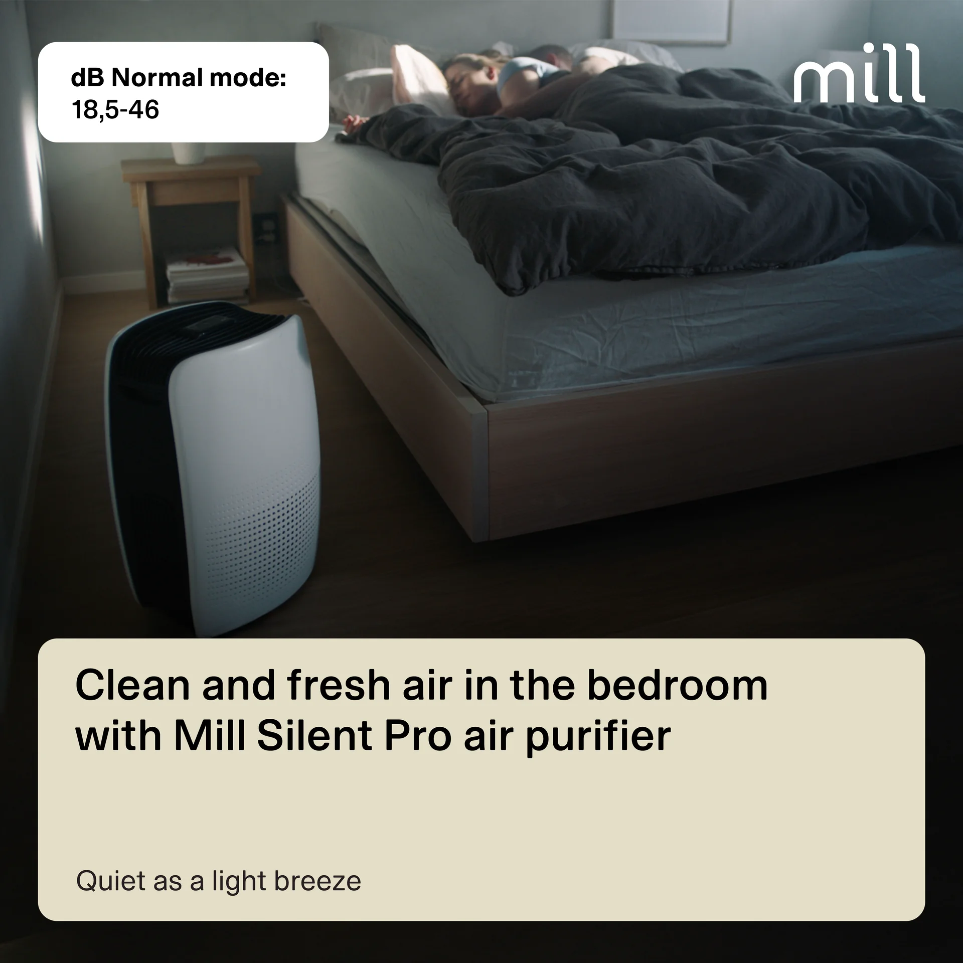 Mill Silent Pro Air Purifier APSILENT Suitable for rooms up to 115 m² 68.3 m³ White/Black - Image 7
