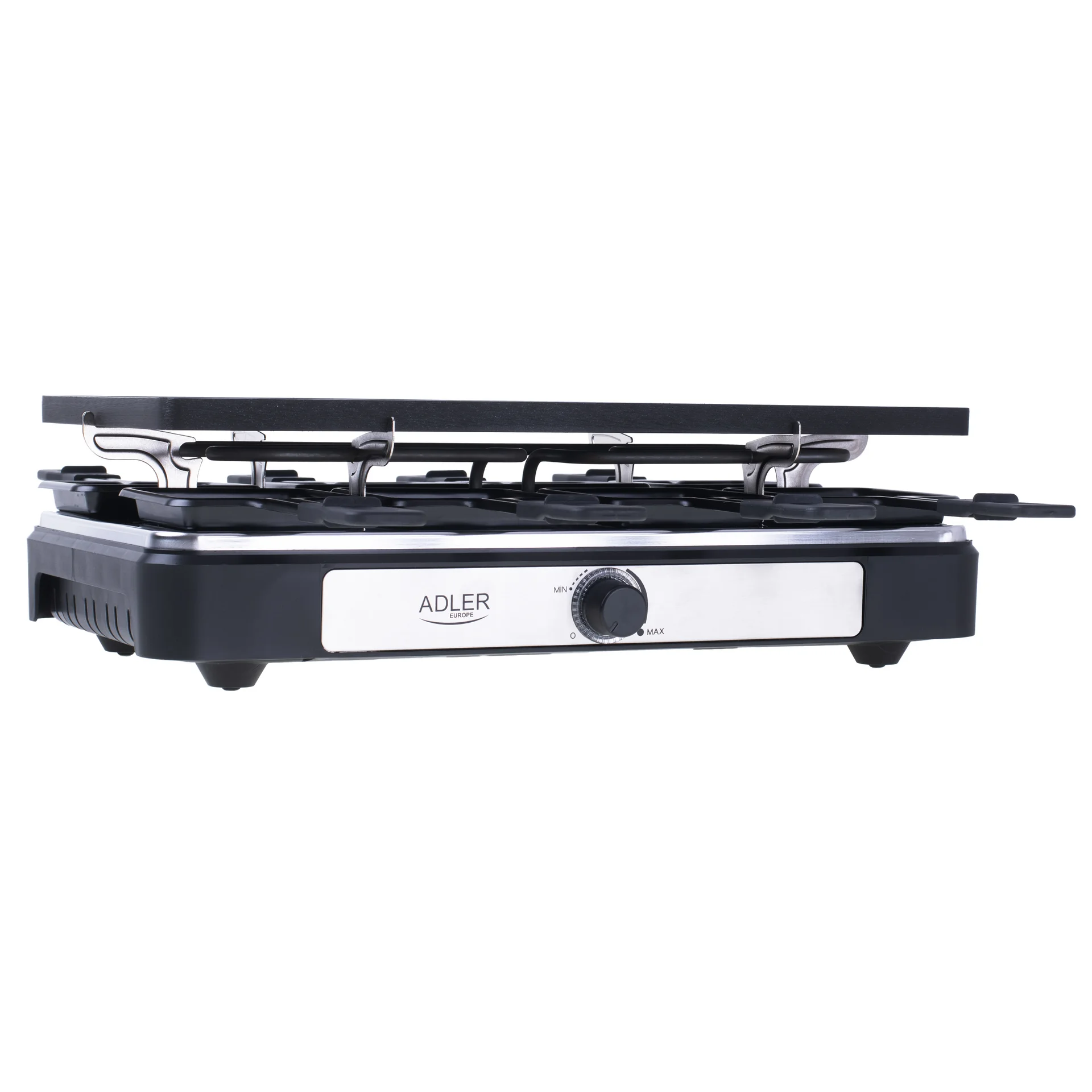Adler Raclette - electric grill AD 6616 Table 1400 W Black/Stainless steel - Image 1