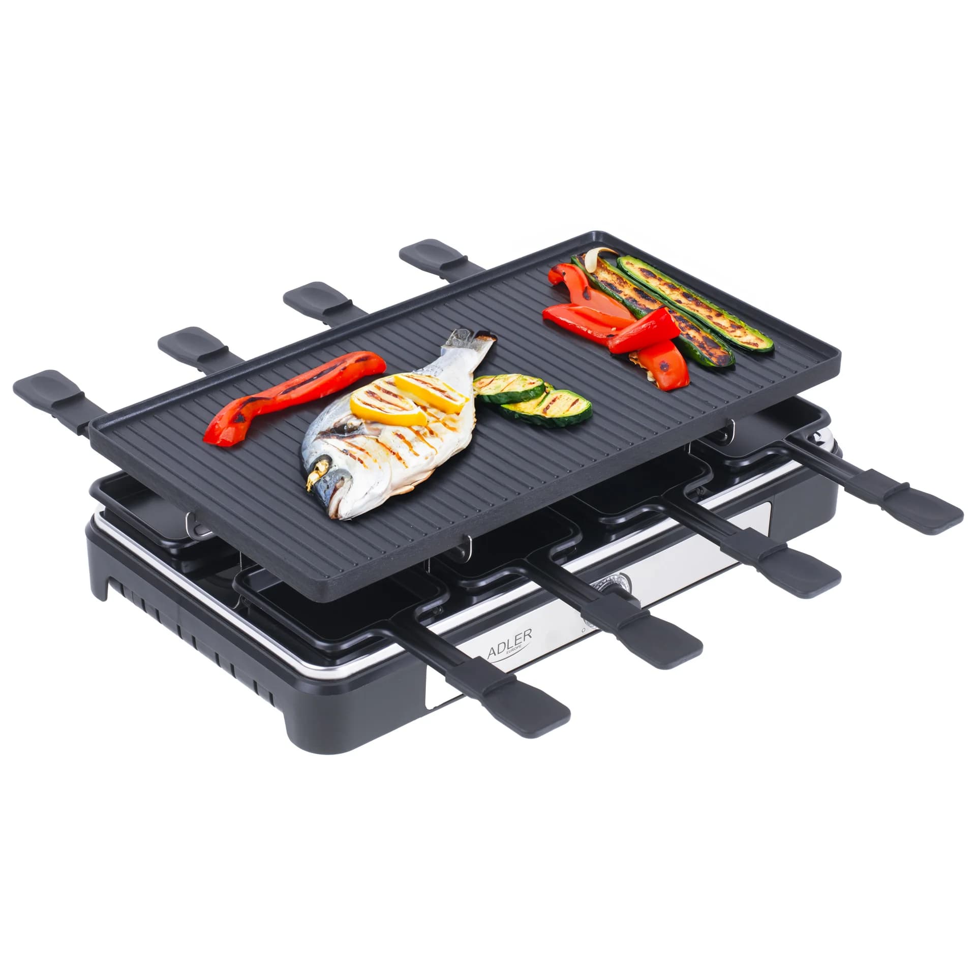 Adler Raclette - electric grill AD 6616 Table 1400 W Black/Stainless steel - Image 10