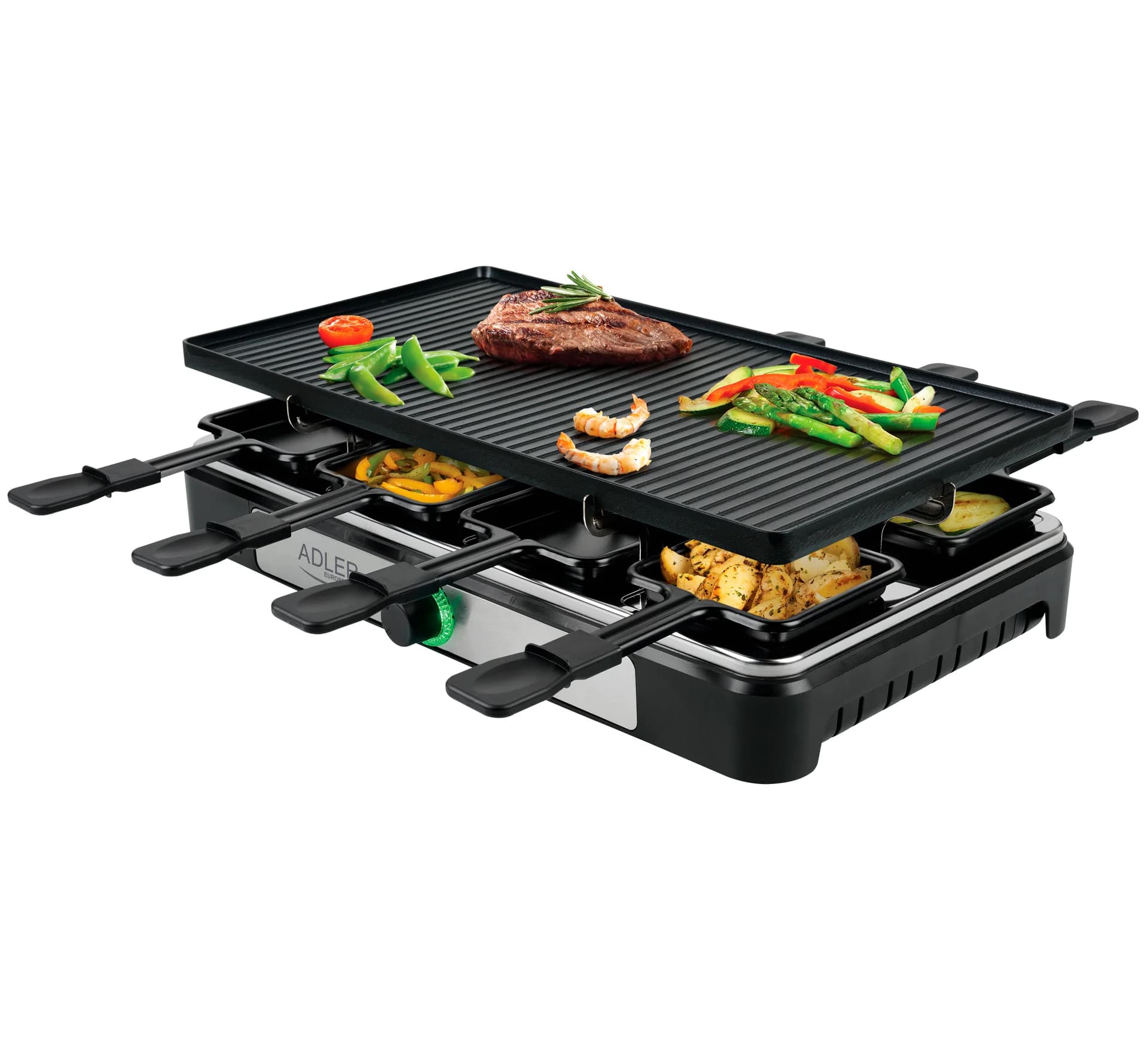 Adler Raclette - electric grill AD 6616 Table 1400 W Black/Stainless steel - Image 13