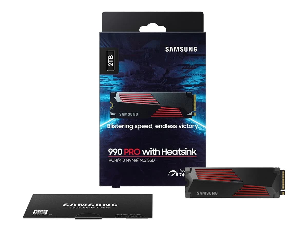 Samsung   990 PRO with Heatsink   2000 GB   SSD form factor M.2 2280   Solid-state drive interface M.2 NVMe   Read speed 7450 MB/s   Write speed 6900 MB/s - Image 16