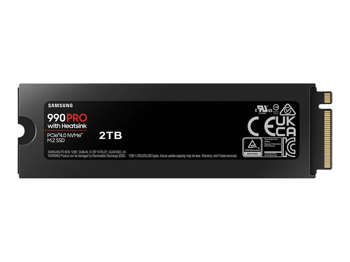 Samsung   990 PRO with Heatsink   2000 GB   SSD form factor M.2 2280   Solid-state drive interface M.2 NVMe   Read speed 7450 MB/s   Write speed 6900 MB/s - Image 6