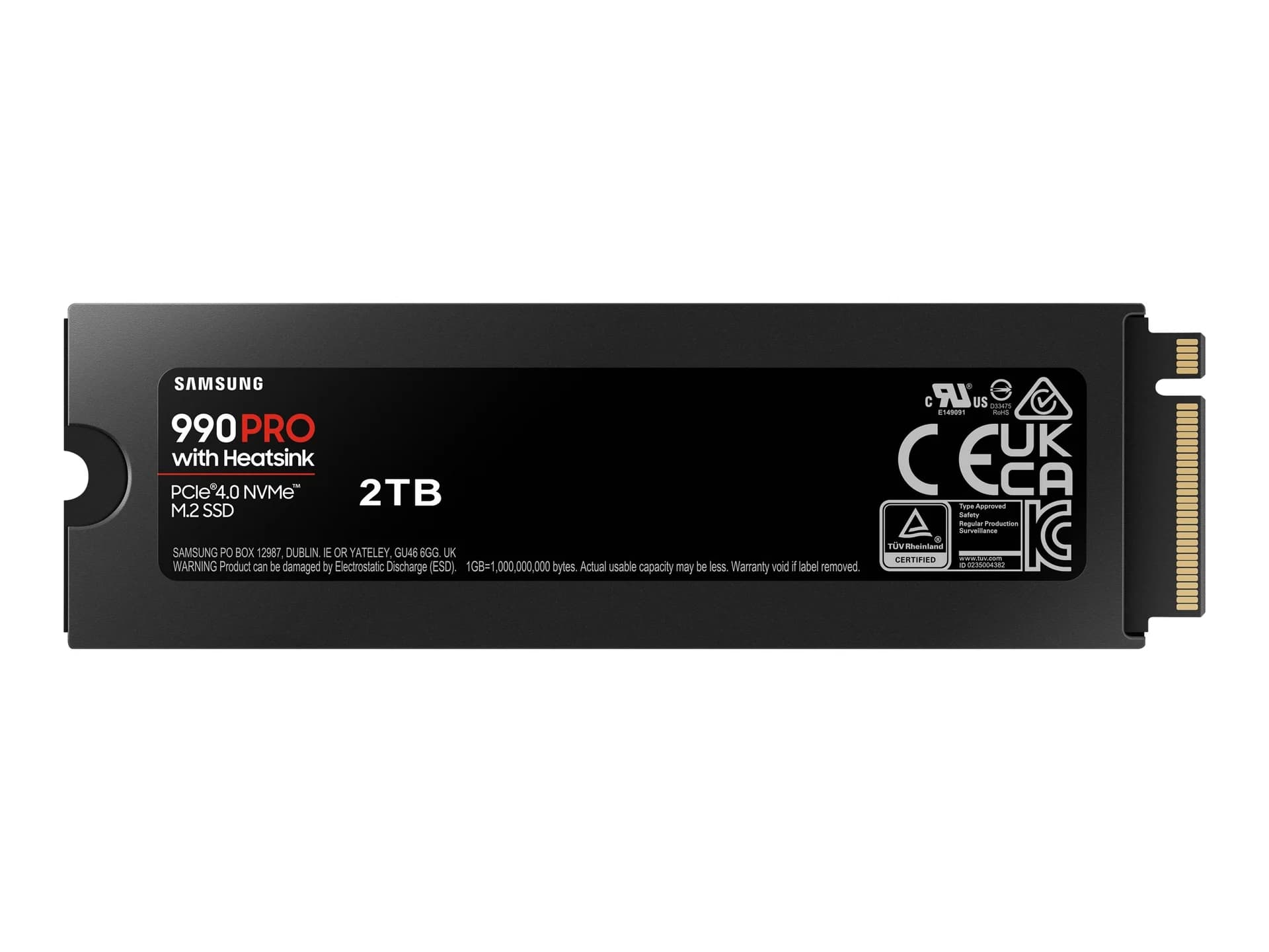 Samsung   990 PRO with Heatsink   2000 GB   SSD form factor M.2 2280   Solid-state drive interface M.2 NVMe   Read speed 7450 MB/s   Write speed 6900 MB/s - Image 10