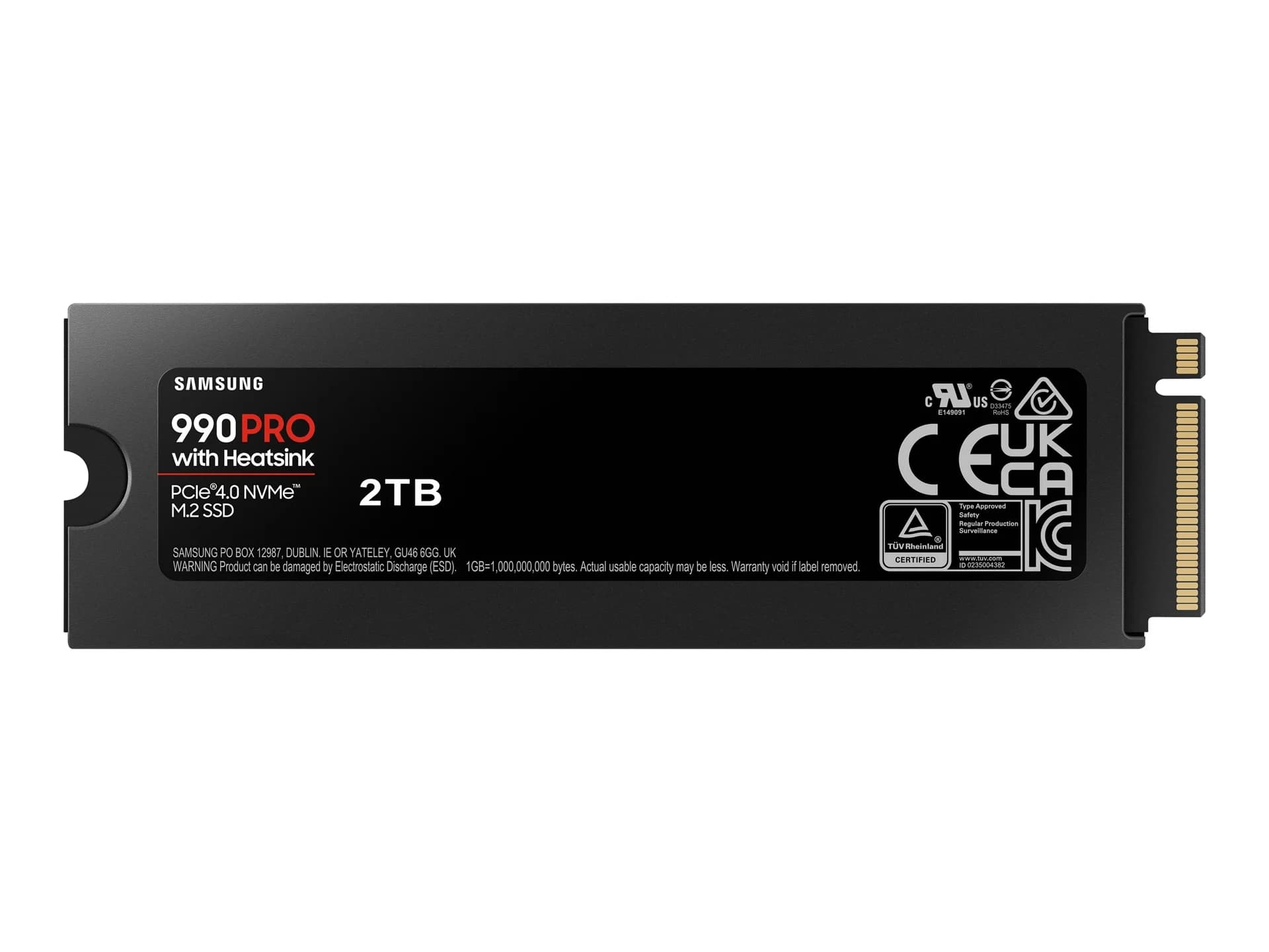 Samsung   990 PRO with Heatsink   2000 GB   SSD form factor M.2 2280   Solid-state drive interface M.2 NVMe   Read speed 7450 MB/s   Write speed 6900 MB/s - Image 8