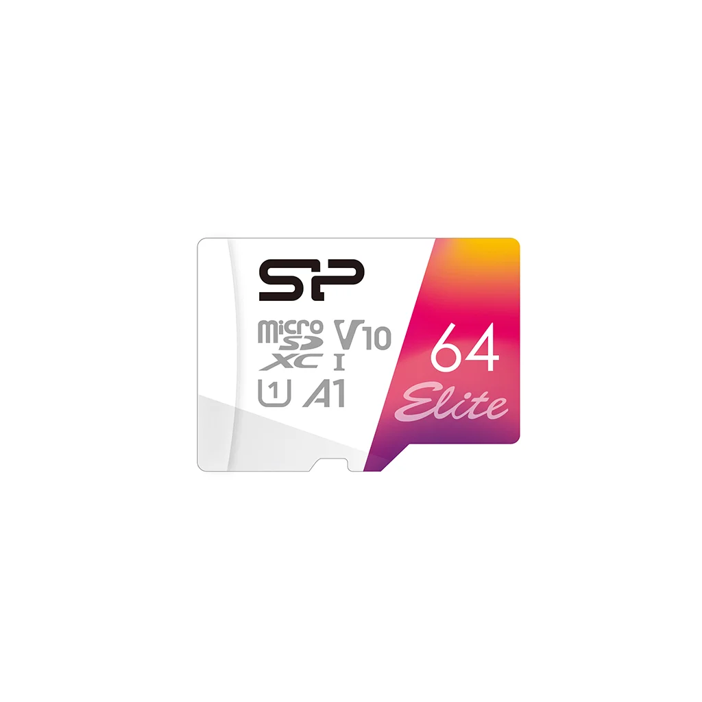 Silicon Power   microSDHC UHS-I Memory Card   Elite   64 GB   microSDHC/SDXC   Flash memory class 10 - Image 1