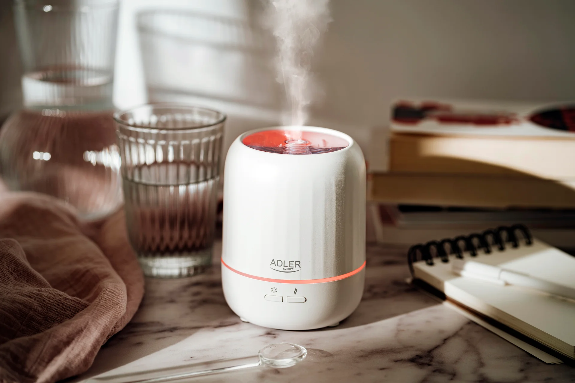 Adler   Ultrasonic aroma diffuser 3in1   AD 7968   Ultrasonic   Suitable for rooms up to 25 m²   White - Image 12