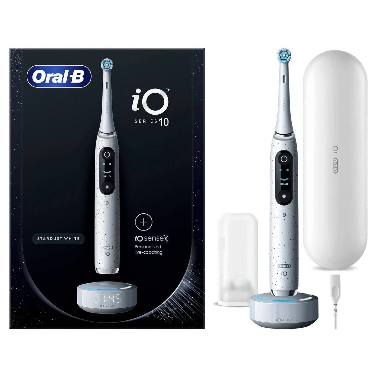 Oral-B Electric Toothbrush iO10 Series Rechargeable For adults Number of brush heads included 1 Number of teeth brushing modes 7 Stardust White - Image 2