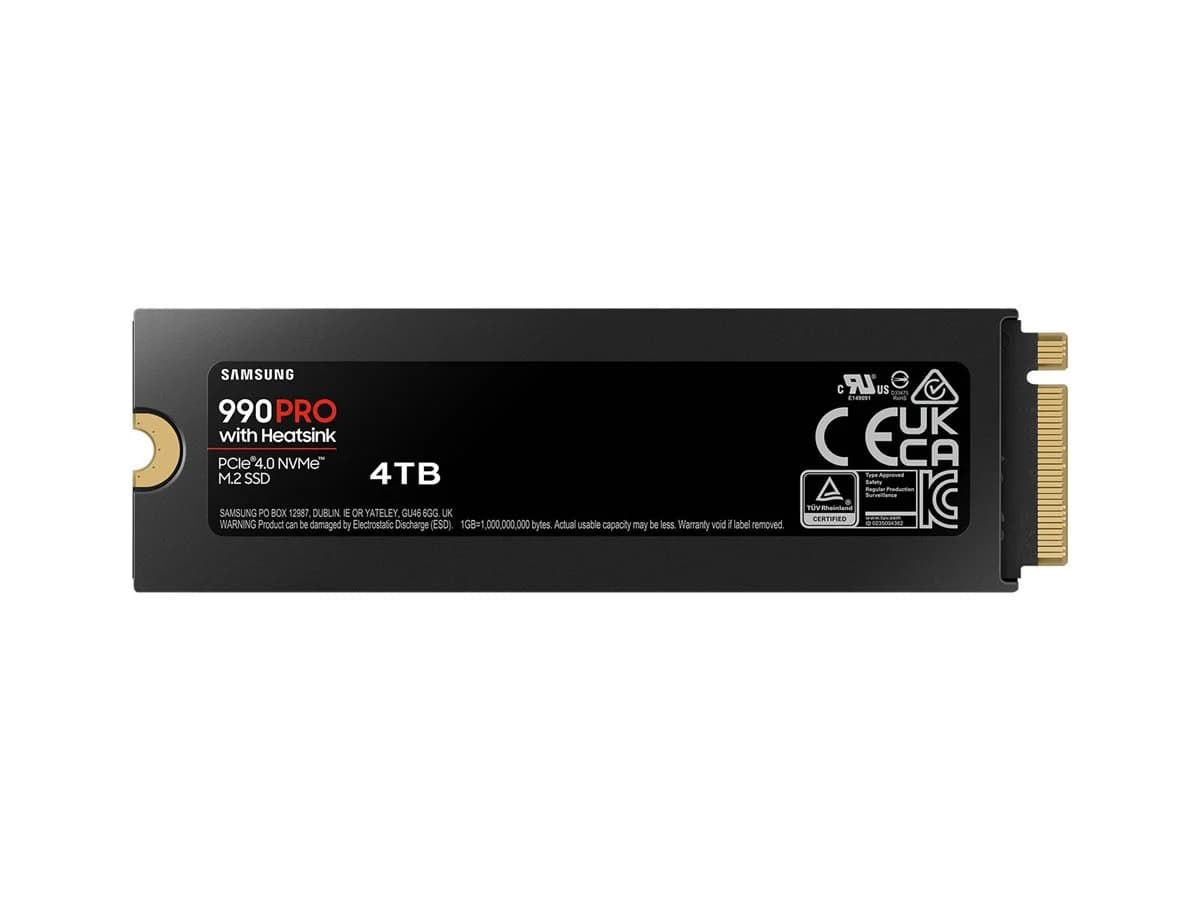 Samsung   990 PRO with Heatsink   4000 GB   SSD form factor M.2 2280   Solid-state drive interface M.2 NVME   Read speed 7450 MB/s   Write speed 6900 MB/s - Image 10