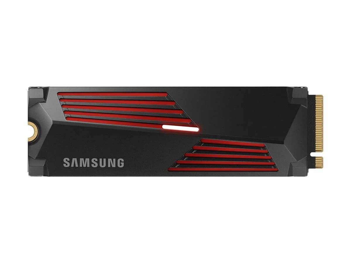 Samsung   990 PRO with Heatsink   4000 GB   SSD form factor M.2 2280   Solid-state drive interface M.2 NVME   Read speed 7450 MB/s   Write speed 6900 MB/s - Image 2