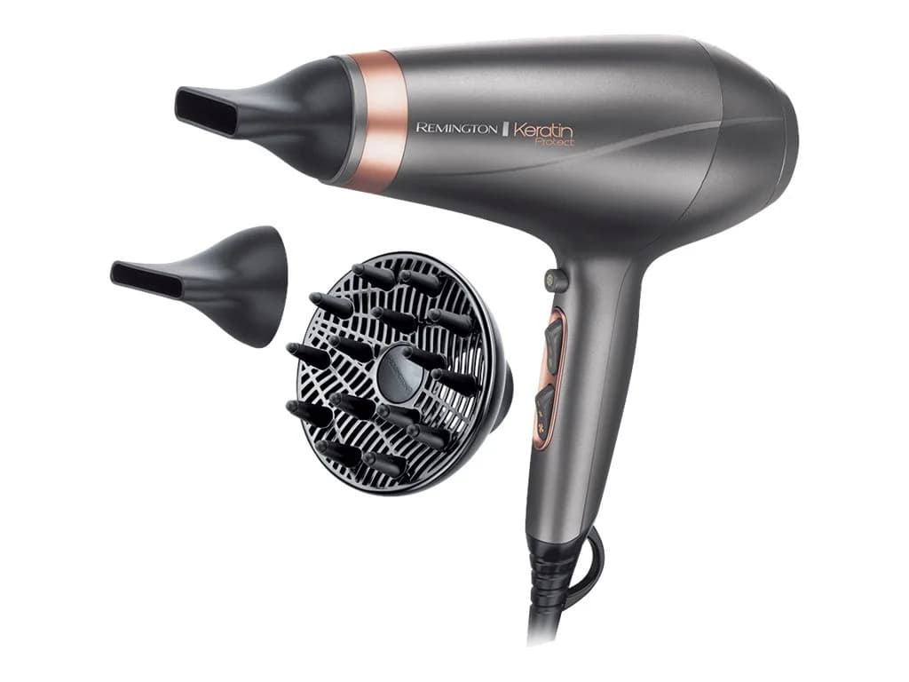 Remington   Hair Dryer   AC8820   2200 W   Number of temperature settings 3   Ionic function   Diffuser nozzle   Silver - Image 2