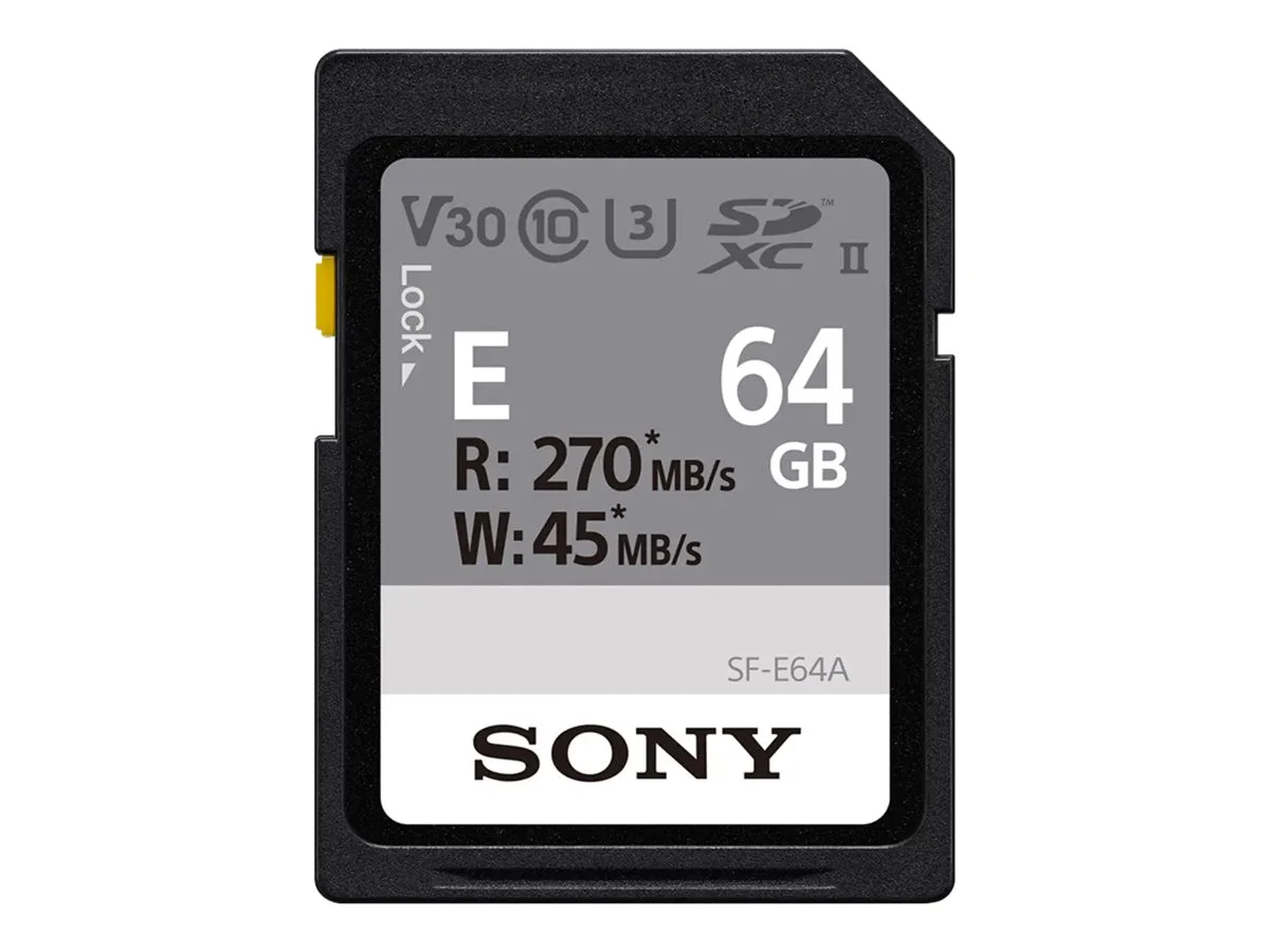 Sony UHS-II Memory Card SF-E SDXC Class10 64 GB SDXC Memory Card Flash memory class U3, V30 - Image 1