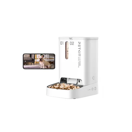 PETKIT   Feeder with Camera   P591 YumShare Dual-hopper   Capacity 2+3 L   White - Image 1