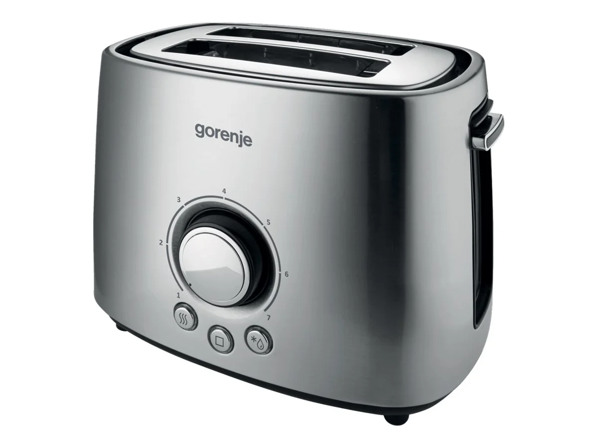Gorenje   Toaster   T1000E   Power 1000 W   Number of slots 2   Housing material  Metal   Stainless Steel - Image 2