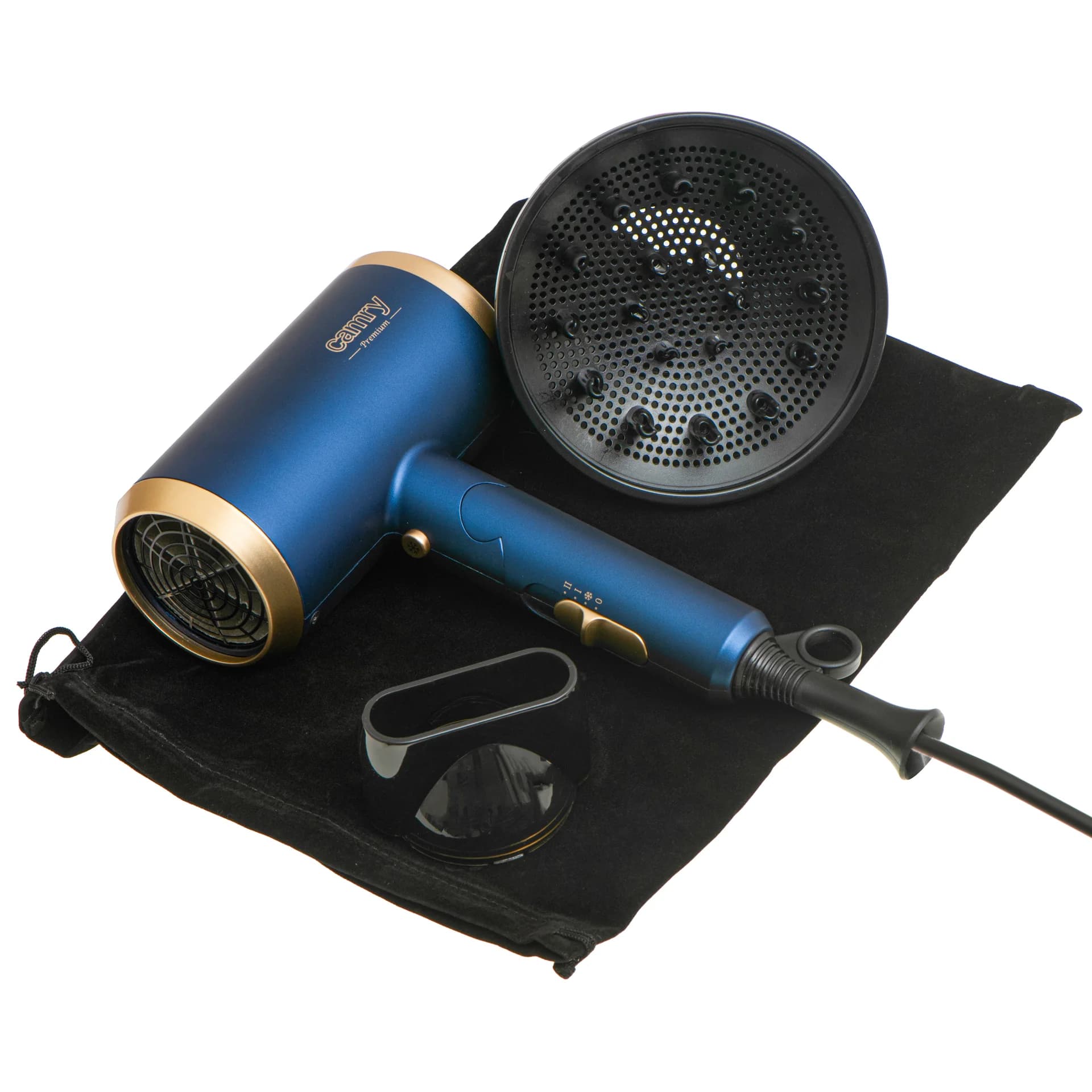 Camry   Hair Dryer   CR 2268   1800 W   Number of temperature settings 2   Ionic function   Diffuser nozzle   Blue/Gold - Image 10