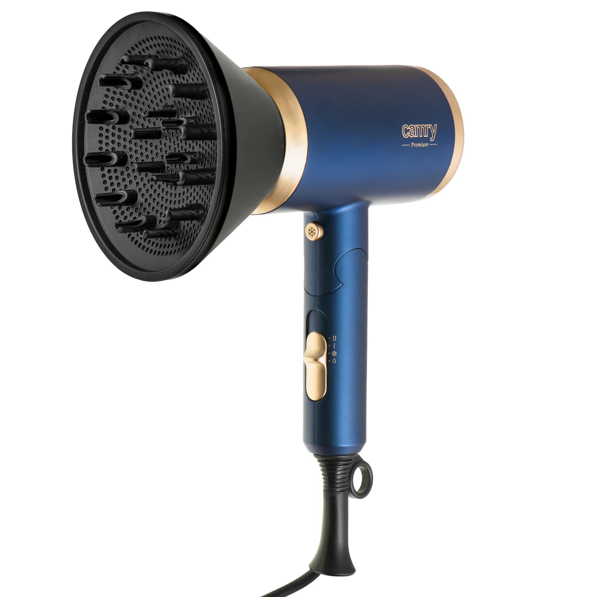 Camry   Hair Dryer   CR 2268   1800 W   Number of temperature settings 2   Ionic function   Diffuser nozzle   Blue/Gold - Image 4