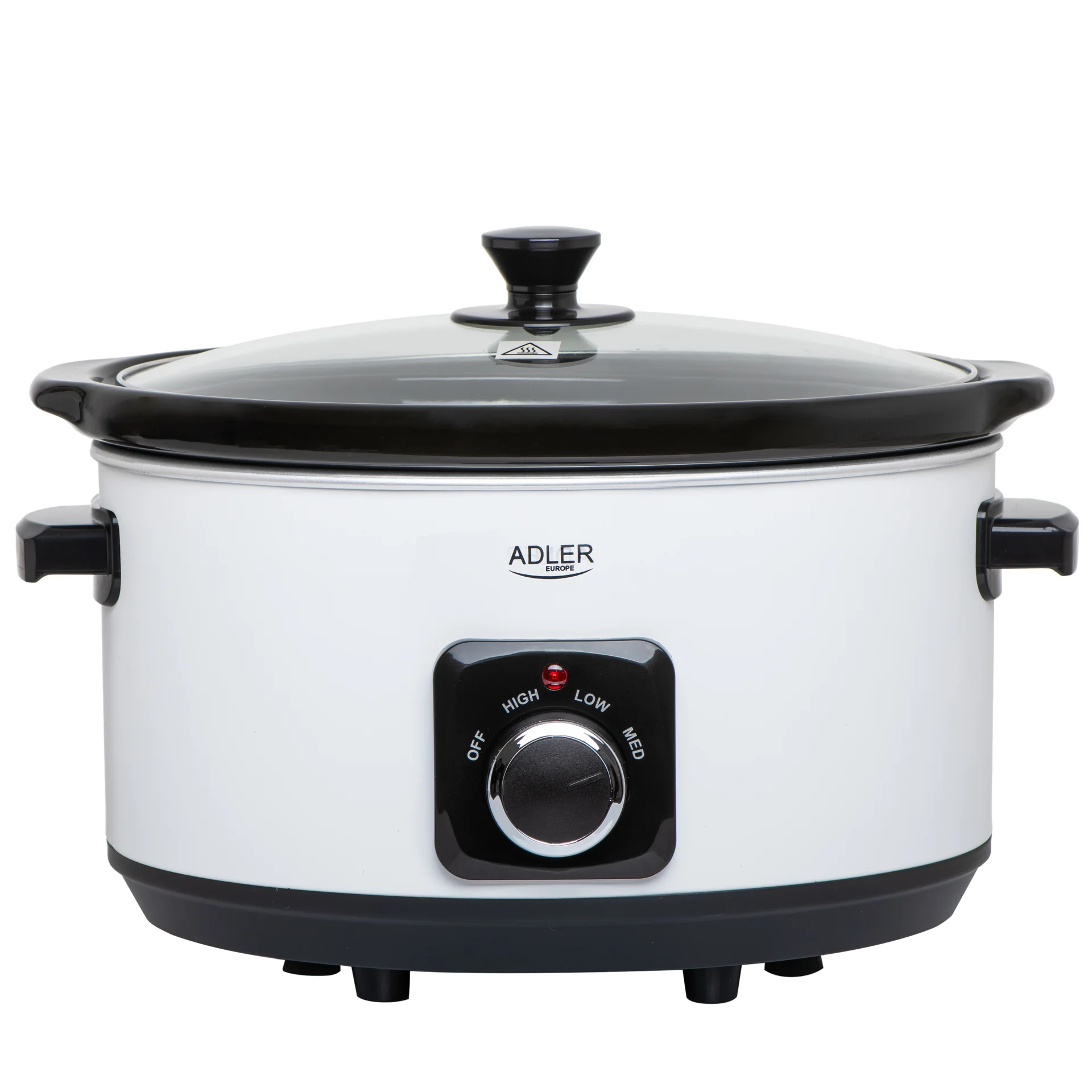 Adler   Slow Cooker   AD 6413w   290 W   5.8 L   Number of programs 3   White - Image 1
